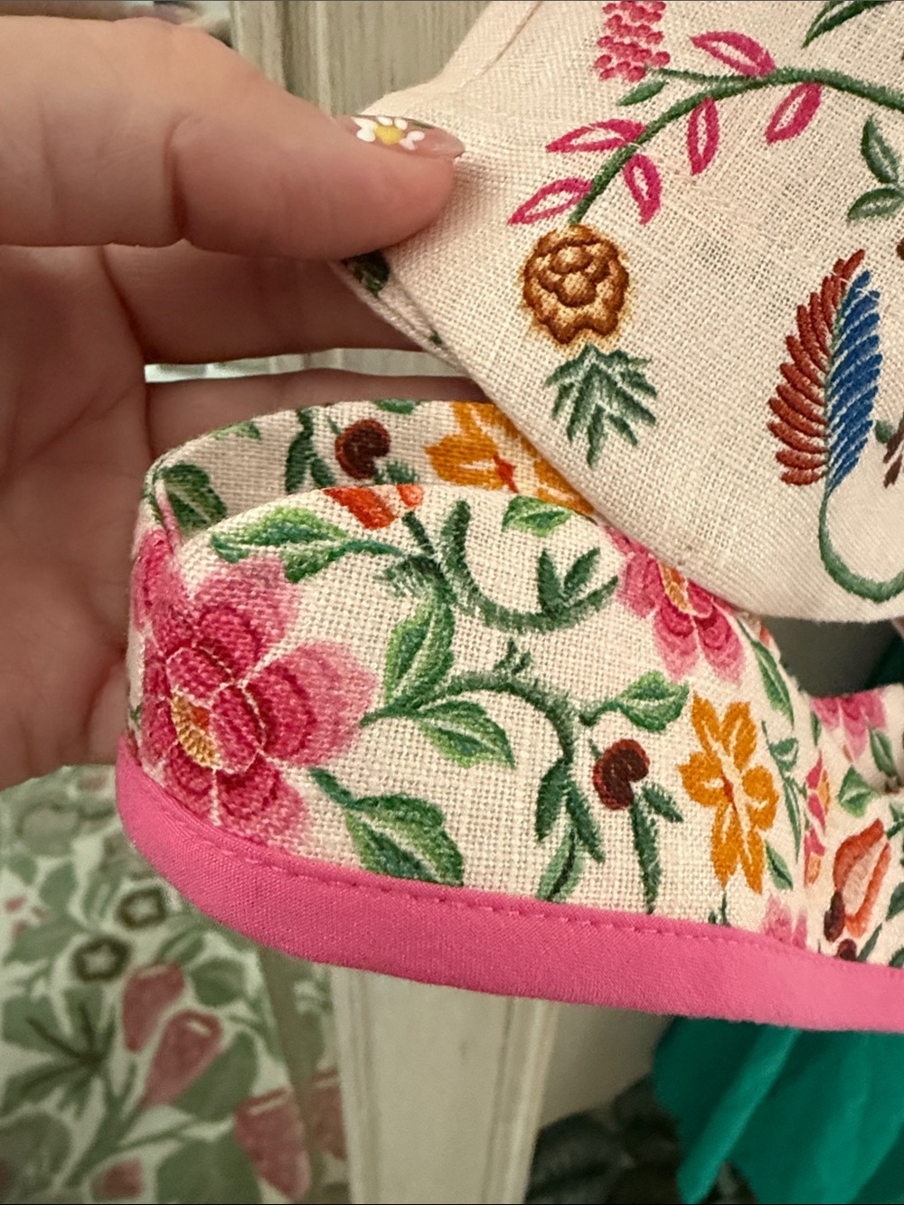 🦜 Anthropologie Farm Rio Delicate Forest Pink Floral Cut Out Dress XL - Picture 8 of 13